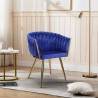 Design fauteuil van fluweel stoel met armleuningen en gouden poten Versailles Catalogus