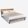 rustiek houten kingsize tweepersoonsbed 180x200 cm met hoofdbord Meryl Aanbod