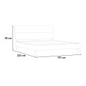 rustiek houten kingsize tweepersoonsbed 180x200 cm met hoofdbord Meryl Catalogus