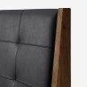 Houten kingsize tweepersoonsbed 180x200 cm met kunstleren hoofdbord Kate Korting
