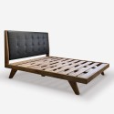 Houten kingsize tweepersoonsbed 180x200 cm met kunstleren hoofdbord Kate Verkoop