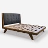 Houten kingsize tweepersoonsbed 180x200 cm met kunstleren hoofdbord Kate Verkoop