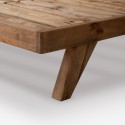 Houten kingsize tweepersoonsbed 180x200 cm met kunstleren hoofdbord Kate Kortingen