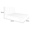 Houten kingsize tweepersoonsbed 180x200 cm met kunstleren hoofdbord Kate Keuze