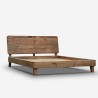 rustiek houten kingsize tweepersoonsbed 180x200 cm met hoofdbord Meryl Verkoop