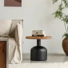 Ronde lage houten salontafel 50 cm Bruce Korting