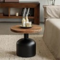 Ronde lage houten salontafel 50 cm Bruce Kortingen