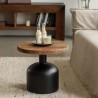 Ronde lage houten salontafel 50 cm Bruce Kortingen
