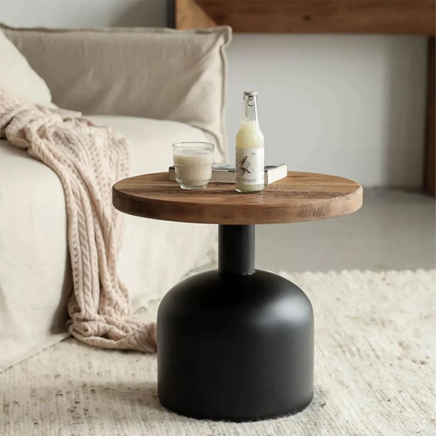 Ronde lage houten salontafel 50 cm Bruce Aanbieding Ronde lage houten salontafel 50 cm Bruce Aanbieding