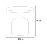 Ronde lage houten salontafel 50 cm Bruce Catalogus