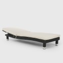 Lounge bed van polyrotan voor strand of tuin met een matras Playa Keuze