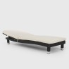 Lounge bed van polyrotan voor strand of tuin met een matras Playa Keuze