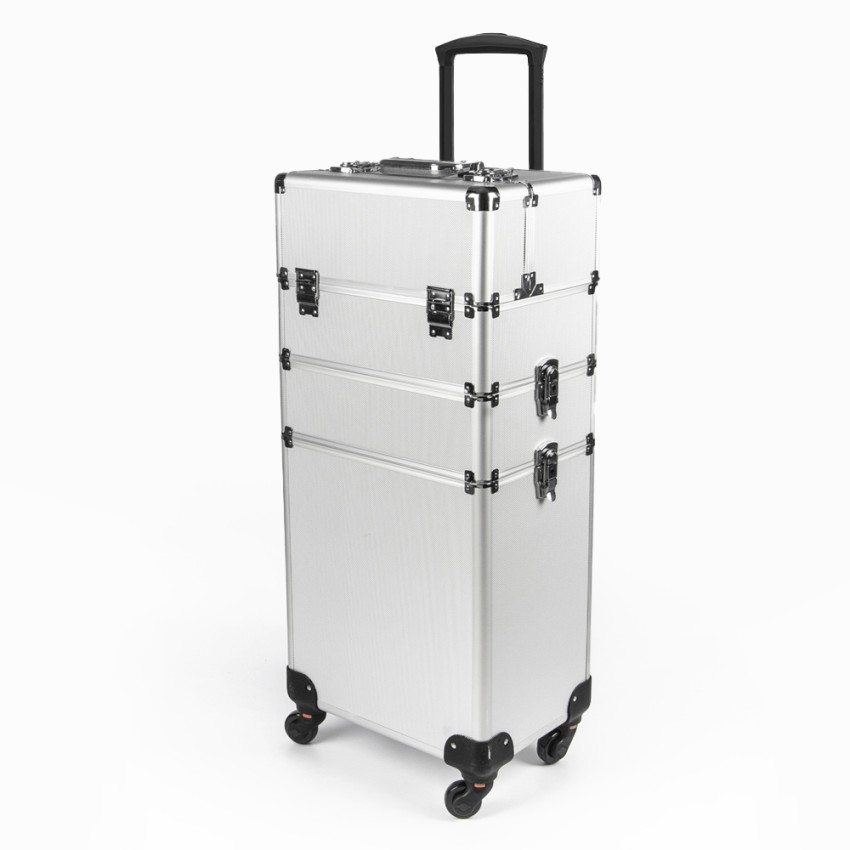 Schoonheidsspecialiste trolley make-up koffer met 4 wielen Sirius Aanbieding