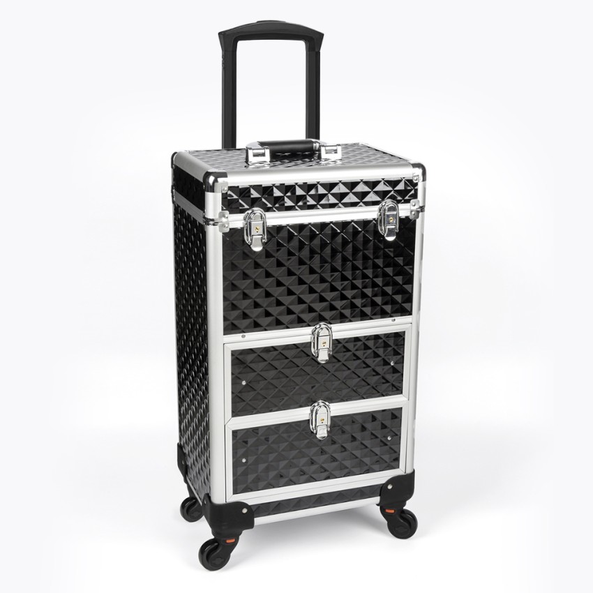 Professionele make-up trolley met 2 lades en 4 wielen Cygnus Aanbieding Professionele make-up trolley met 2 lades en 4 wielen Cygnus Aanbieding