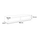 Moderne Wandplank met 2 Laden Woonkamer Domino 