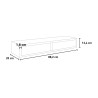 Moderne Wandplank met 2 Laden Woonkamer Domino 