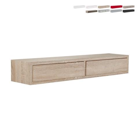 Moderne Wandplank met 2 Laden Woonkamer Domino Aanbieding