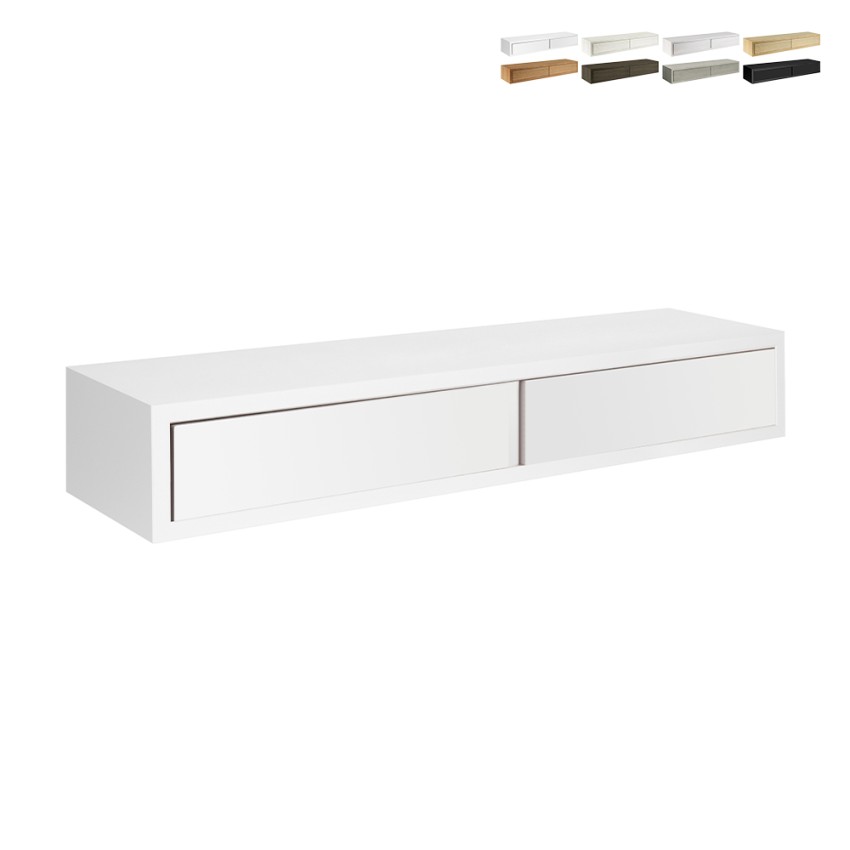 Wandplank met 2 lades moderne design Domino Maxi woonkamer Afmetingen Wandplank met 2 lades moderne design Domino Maxi woonkamer Afmetingen