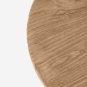 Ronde lage houten salontafel 50 cm Bruce Aanbod