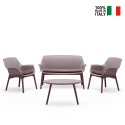 Salotto voor buiten in de tuin set 2 fauteuils bank tafeltje Luxor Lounge Catalogus