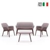 Salotto voor buiten in de tuin set 2 fauteuils bank tafeltje Luxor Lounge Catalogus