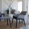 Outdoor loungeset bestaande uit 2 fauteuils, bank en tafel Luxor Lounge Afmetingen