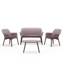 Outdoor loungeset bestaande uit 2 fauteuils, bank en tafel Luxor Lounge Keuze