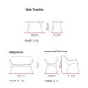 Outdoor loungeset bestaande uit 2 fauteuils, bank en tafel Luxor Lounge Kosten