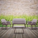 Outdoor loungeset bestaande uit 2 fauteuils, bank en tafel Luxor Lounge Korting