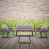 Salotto voor buiten in de tuin set 2 fauteuils bank tafeltje Luxor Lounge Korting