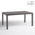 Buitentafel 150x90 cm in polypropyleen rotan Houston Aanbieding