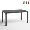 Buitentafel 150x90 cm in polypropyleen rotan Houston Afmetingen