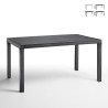 Buitentafel 150x90 cm in polypropyleen rotan Houston Aanbod
