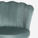 Fluwelen schelp fauteuil stoel met gouden poten Mays Prijs