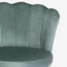 Fluwelen schelp fauteuil stoel met gouden poten Mays Prijs