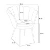 Fluwelen schelp fauteuil stoel met gouden poten Mays 