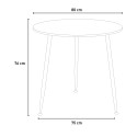 Ronde design eettafel 80 cm van hout Frajus Kortingen