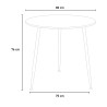 Ronde design eettafel 80 cm van hout Frajus Kortingen