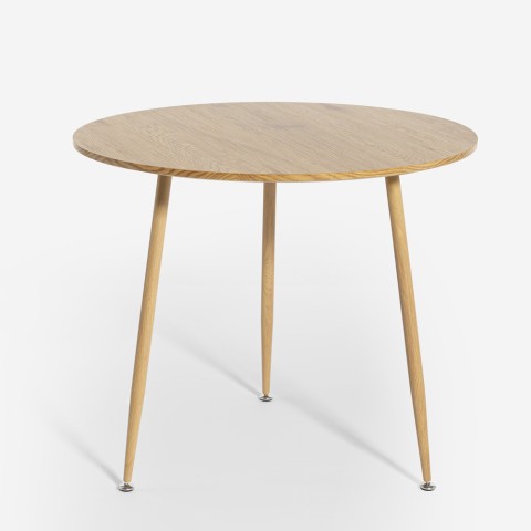 Ronde design eettafel 80 cm van hout Frajus Aanbieding