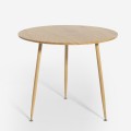 Ronde design eettafel 80 cm van hout Frajus Aanbieding
