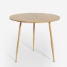 Ronde design eettafel 80 cm van hout Frajus Aanbieding