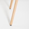 Houten eetkamertafel 120x80 cm in wit of zwart met houten poten Demant Afmetingen