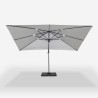 Verstelbare, draaibare zweefparasol van 3x4 m Jungle Dark Catalogus