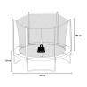 Trampoline voor in de tuin voor kinderen 305 cm Dyngo XL Afmetingen