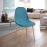 Scandinavische design stoel met houten poten en stoffen bekleding Salmon Karakteristieken