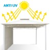 Tuinpaviljoen Antigua van 3,3x3,3 meter met extra uv-bescherming 