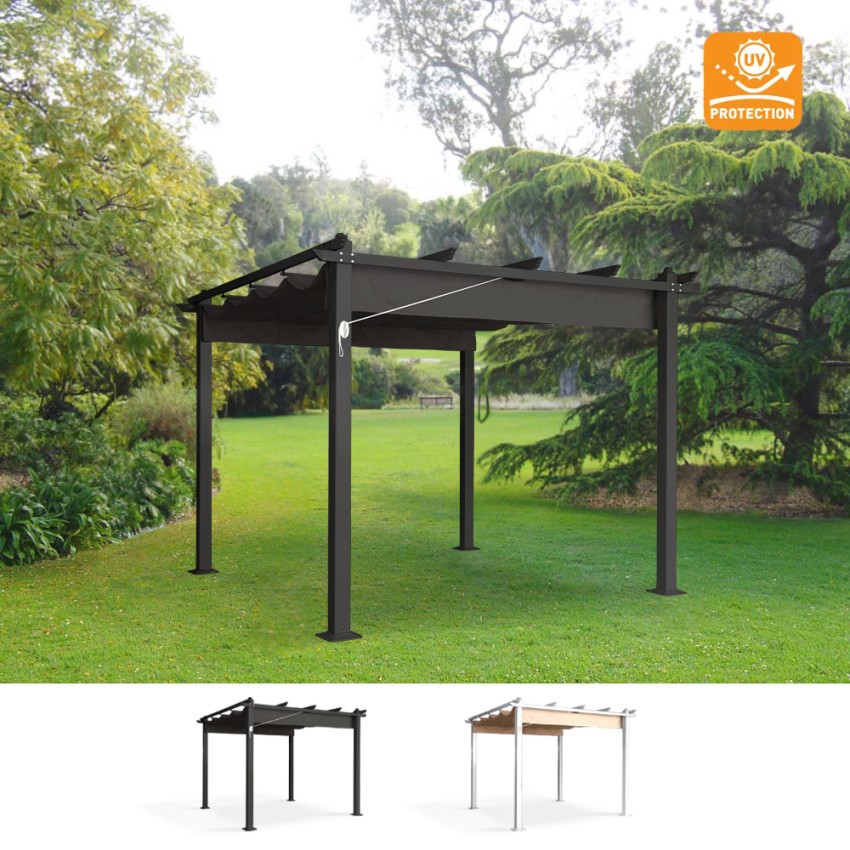 Aluminium pergola tuinpaviljoen voor buiten 3x3 m Firenze UV Moon Verkoop Aluminium pergola tuinpaviljoen voor buiten 3x3 m Firenze UV Moon Verkoop