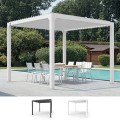 Aluminium tuinpergola 3x3 m met handmatig verstelbare lamellen Guadalupe Aanbieding