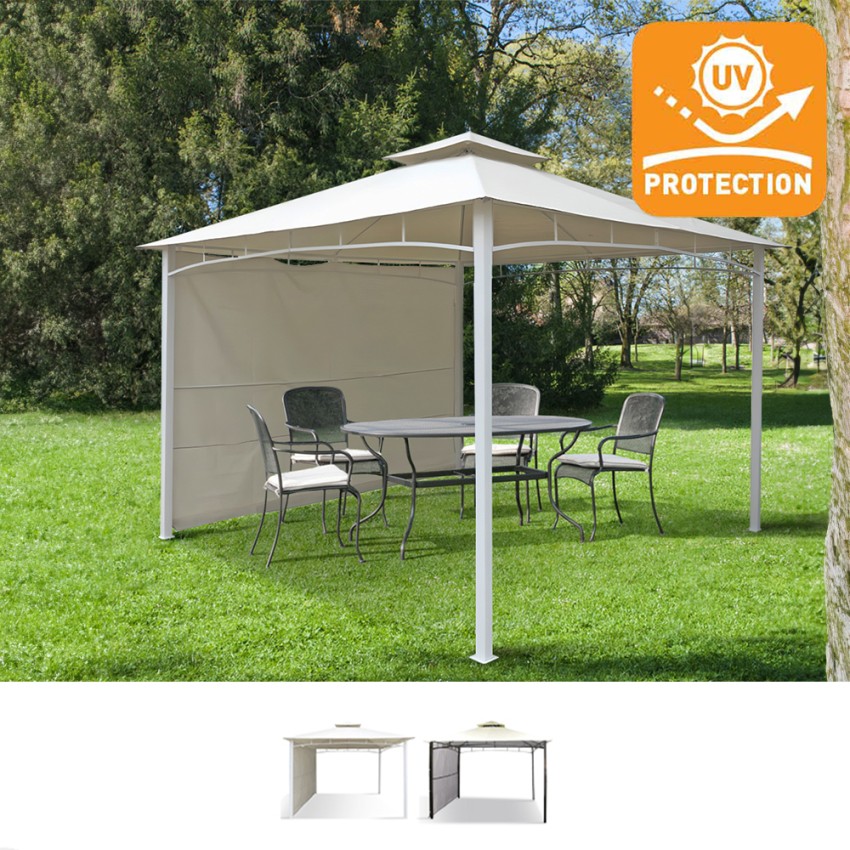 Tuinpaviljoen Antigua van 3,3x3,3 meter met extra uv-bescherming Verkoop Tuinpaviljoen Antigua van 3,3x3,3 meter met extra uv-bescherming Verkoop