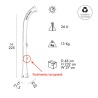 Tuin zonne-douche 26 liter met mengkraan moderne douchekop New Happy 
